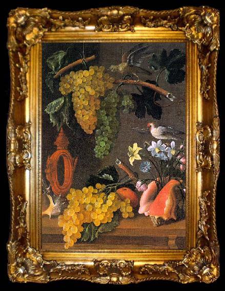 framed   Juan de  Espinosa Still Life with Grapes  6, ta009-2